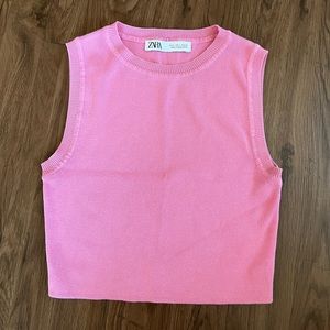 Barbie Pink Crop Top Muscle Tank